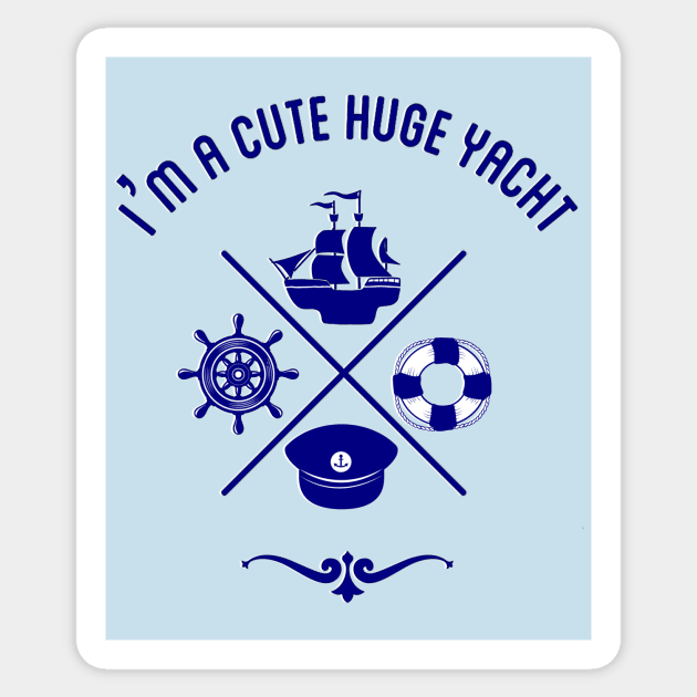 Cute Yacht Sticker by JasonLloyd